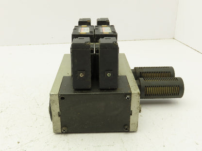 SMC VFR3300 Pneumatic Solenoid Valve Assembly Manifold 2 Double 24VDC