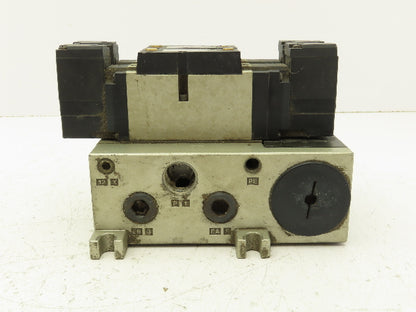 SMC VFR3300 Pneumatic Solenoid Valve Assembly Manifold 2 Double 24VDC