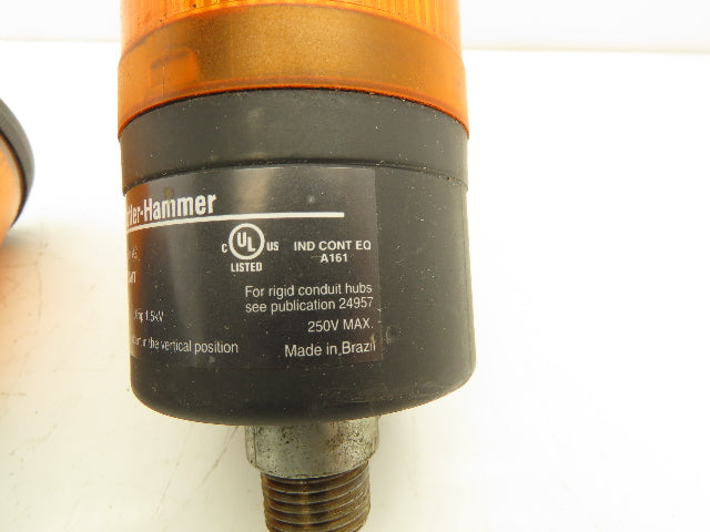Cutler-Hammer E26BL Stack Light Base Amber E26 Ser A2 Bulb Lot of 4