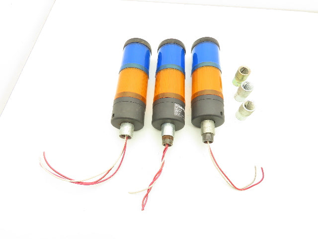 Cutler-Hammer E26BL Stack Light Base Amber, Blue E26 Ser A2 Bulb Lot of 3