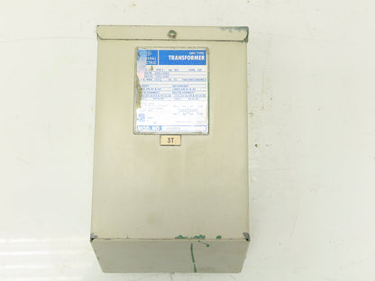 GE General Electric 9T51B13 Transformer 3kva HV 240/480V LV 120/240V 1PH