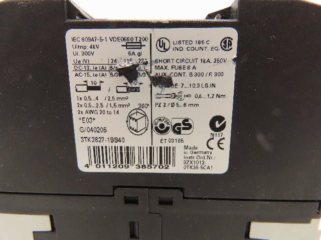 Siemens 3TK2827-1BB40 Siguard Safety Relay 24V 0.5-30 Sec.