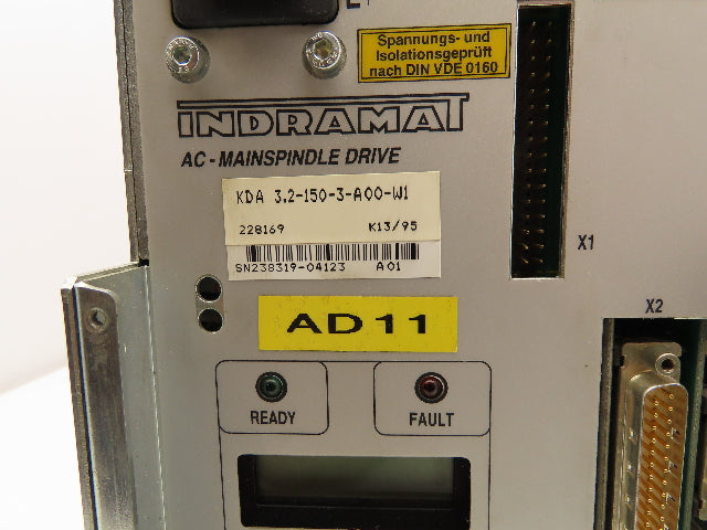 Indramat KDA 3.2-150-3-A00-W1 AC Main Servo Spindle Drive 150A 300V