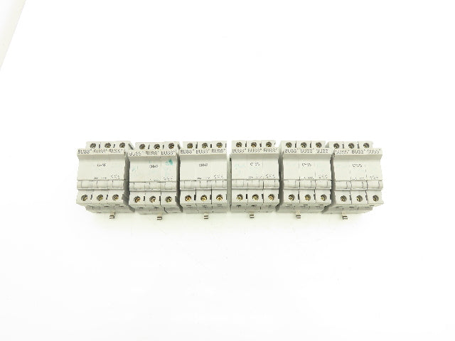 Buss Bussmann CHM3 DIN-Rail Fuse Holder 30A 3-Pole 600V  Lot of 6