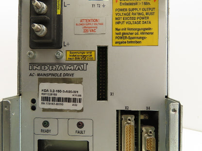 Indramat KDA 3.2-150-3-A00-W1 AC Main Servo Spindle Drive 150A 300V