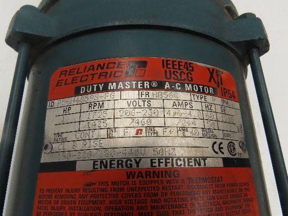 Reliance Dodge Tigear Gearmotor 1Hp 460V 3PH 15:1 Reducer 115 RPM Dual Shaft 56C