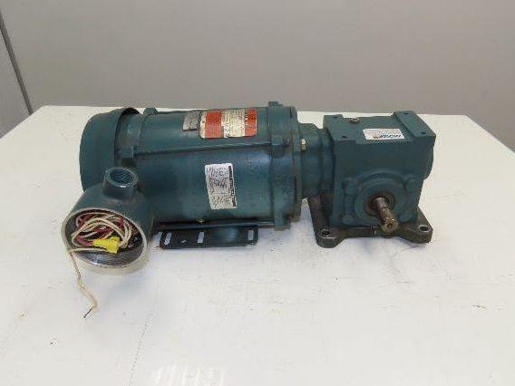 Reliance Dodge Tigear Gearmotor 1Hp 460V 3PH 15:1 Reducer 115 RPM Dual Shaft 56C