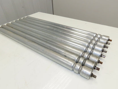 1.9" Conveyor Roller 36"BF 2-Groove O-Ring Galvanized Steel Lot of 8