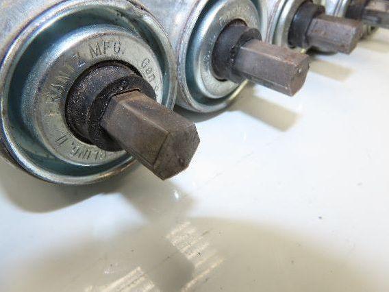 1.9" Conveyor Roller 36"BF 2-Groove O-Ring Galvanized Steel Lot of 8