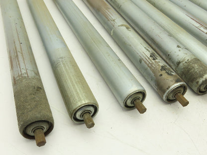 1.9" Conveyor Roller 22"BF 7/16" Hex Axle Galvanized Steel  Lot of 12