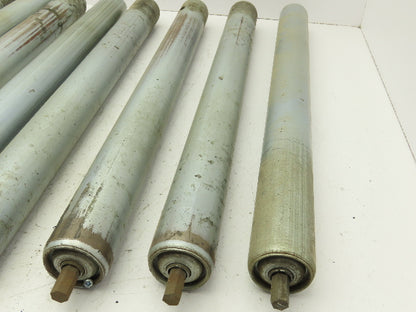 1.9" Conveyor Roller 22"BF 7/16" Hex Axle Galvanized Steel  Lot of 12