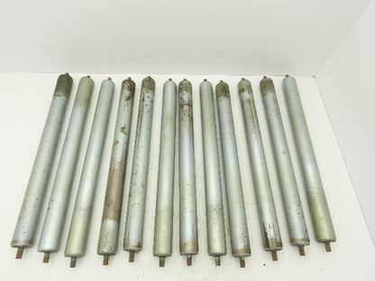 1.9" Conveyor Roller 22"BF 7/16" Hex Axle Galvanized Steel  Lot of 12