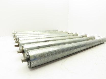Curve Conveyor Tapered Roller 27"BF Galvanized Steel 7/16" Hex Axle  Lot of 8
