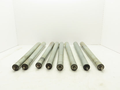 Curve Conveyor Tapered Roller 27"BF Galvanized Steel 7/16" Hex Axle  Lot of 8