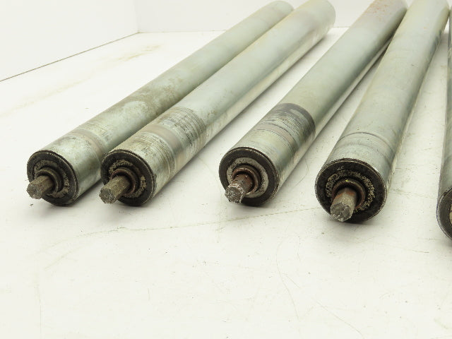 Curve Conveyor Tapered Roller 27"BF Galvanized Steel 7/16" Hex Axle  Lot of 8