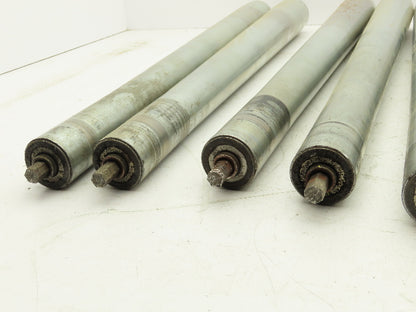 Curve Conveyor Tapered Roller 27"BF Galvanized Steel 7/16" Hex Axle  Lot of 8