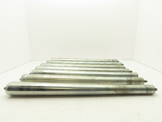 Curve Conveyor Tapered Roller 27"BF Galvanized Steel 7/16" Hex Axle  Lot of 8
