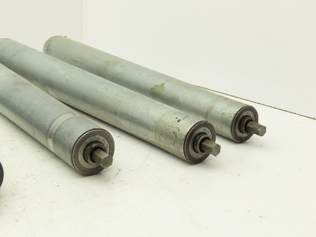 Curve Conveyor Tapered Roller 21"BF Galvanized Steel 7/16" Hex Axle  Lot of 9