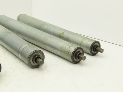 Curve Conveyor Tapered Roller 21"BF Galvanized Steel 7/16" Hex Axle  Lot of 9