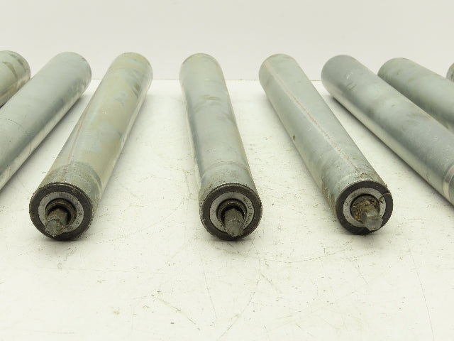 Curve Conveyor Tapered Roller 21"BF Galvanized Steel 7/16" Hex Axle  Lot of 9