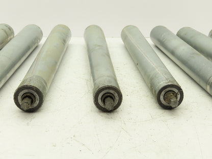Curve Conveyor Tapered Roller 21"BF Galvanized Steel 7/16" Hex Axle  Lot of 9