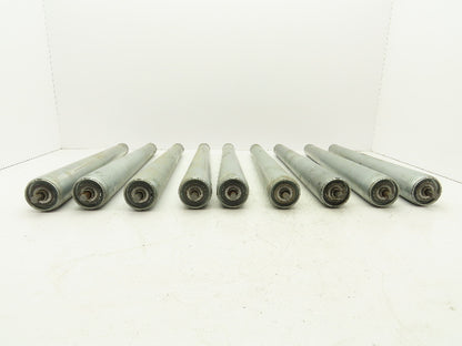 Curve Conveyor Tapered Roller 21"BF Galvanized Steel 7/16" Hex Axle  Lot of 9