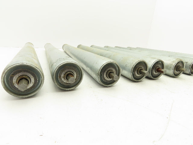 Curve Conveyor Tapered Roller 21"BF Galvanized Steel 7/16" Hex Axle  Lot of 9