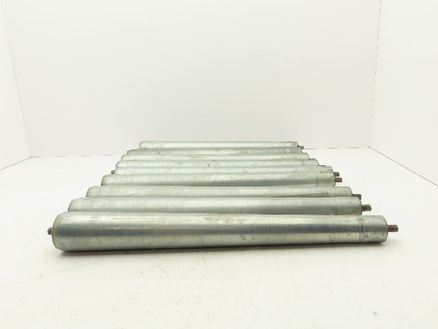 Curve Conveyor Tapered Roller 21"BF Galvanized Steel 7/16" Hex Axle  Lot of 9