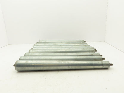 Curve Conveyor Tapered Roller 21"BF Galvanized Steel 7/16" Hex Axle  Lot of 9