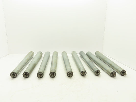 Curve Conveyor Tapered Roller 21"BF Galvanized Steel 7/16" Hex Axle  Lot of 9