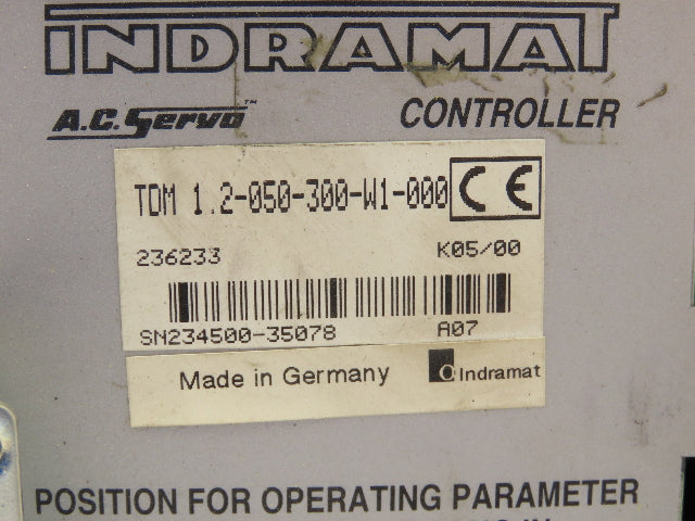Indramat TDM 1.2-050-300-W1-0 AC Servo Drive Controller Unit