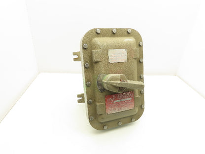 Adalet XCBA-N4-30D-N3-AS1-E Explosion Proof Circuit Breaker Switch Enclosure 30A