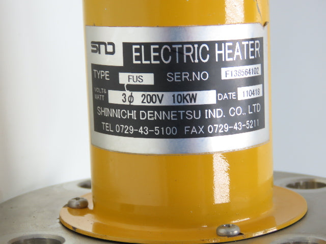 Shinnichi Dennetsu FUS Immersion Tank Heater Element L-Tube 10Kw 200V 3PH 23"