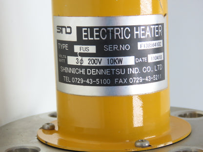 Shinnichi Dennetsu FUS Immersion Tank Heater Element L-Tube 10Kw 200V 3PH 23"