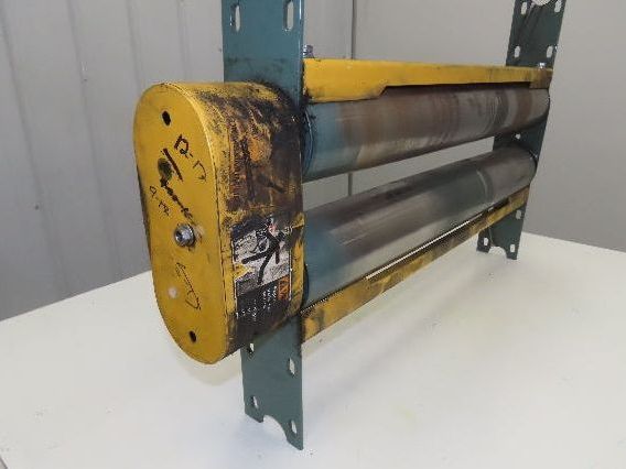 Hytrol 30" Belt Conveyor Flat to Incline Feeder Transition Pulley Chain Drive