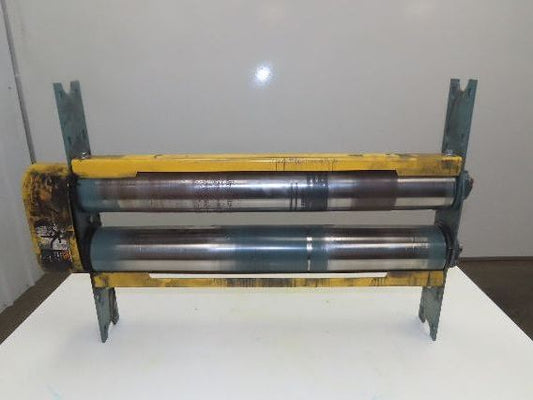 Hytrol 30" Belt Conveyor Flat to Incline Feeder Transition Pulley Chain Drive