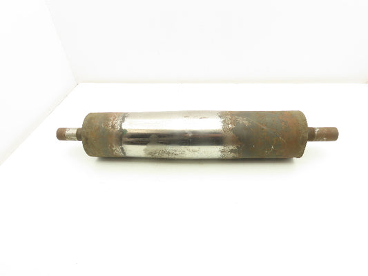 Belt Conveyor Crowned Tail Pulley 4" Dia x 18" Width 1-3/16" Shaft Dia