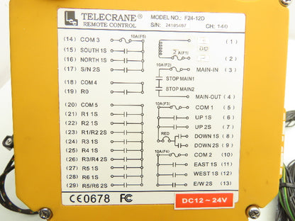 Telecrane F24-12D Overhead Crane & Hoist Wireless Remote Control System 2-Speed