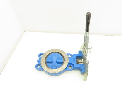 4" Wafer Style Steel Butterfly Valve Metal Seated with Handle