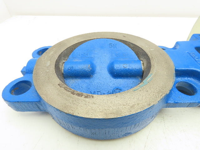 4" Wafer Style Steel Butterfly Valve Metal Seated with Handle