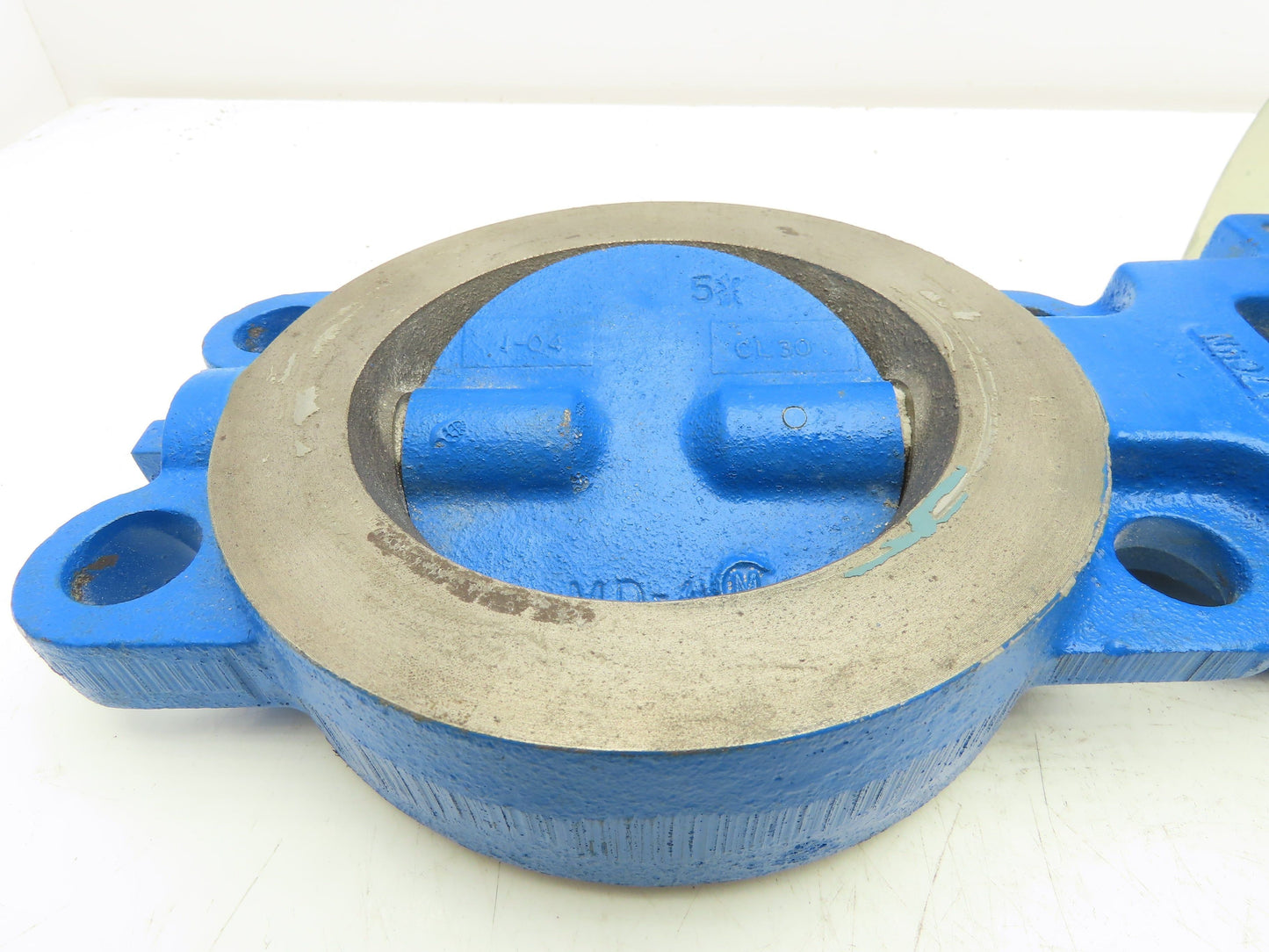 4" Wafer Style Steel Butterfly Valve Metal Seated with Handle