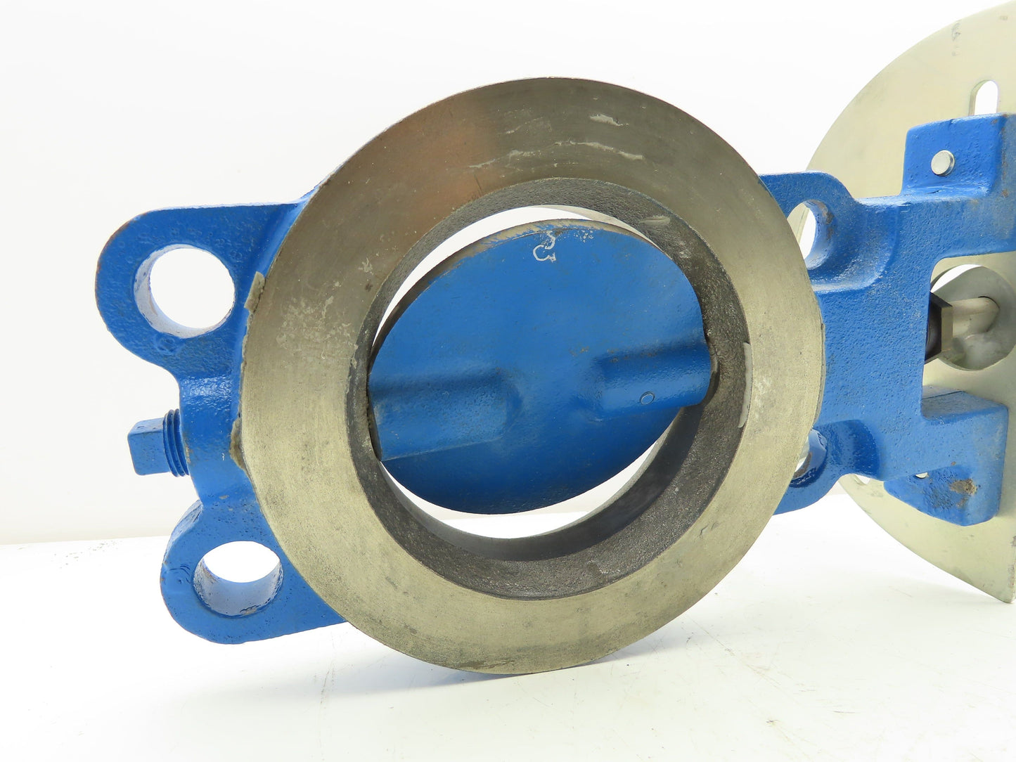 4" Wafer Style Steel Butterfly Valve Metal Seated with Handle