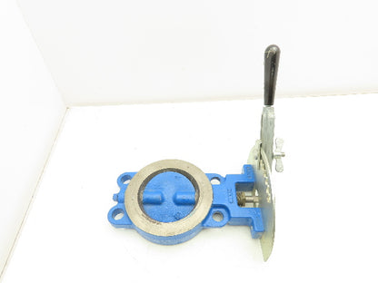 4" Wafer Style Steel Butterfly Valve Metal Seated with Handle
