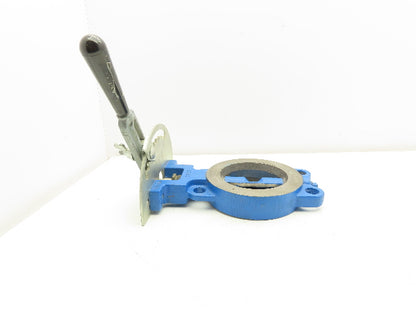 4" Wafer Style Steel Butterfly Valve Metal Seated with Handle