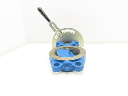 4" Wafer Style Steel Butterfly Valve Metal Seated with Handle