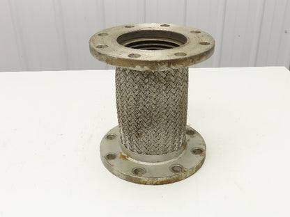 5"x 11" Steel Flanged Stainless Braided Flex Hose Pipe Expansion Joint 8-Bolt