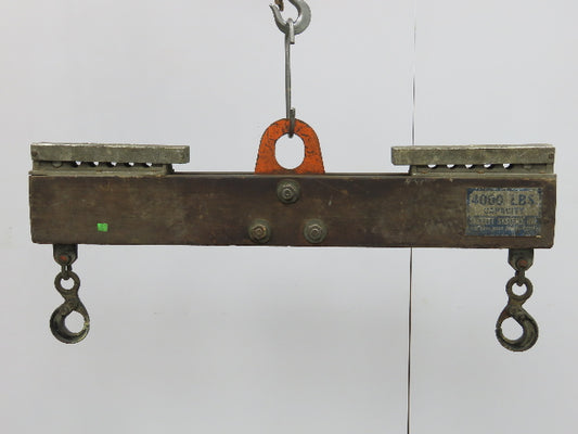 Sackett 4000Lb Forklift Battery Lifter Beam 27-42" Adj Width Hooks