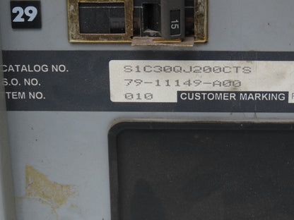 Siemens S1C30QJ200CTS Load Center Panel Board 250A 208Y/120V 3Ph 4W Main Breaker