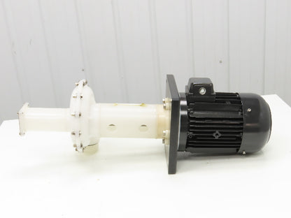 Daetwyler PVDF Acid Chemical Pump Centrifugal Suction 2.5x3" MPT 2.6kw 460V 3PH