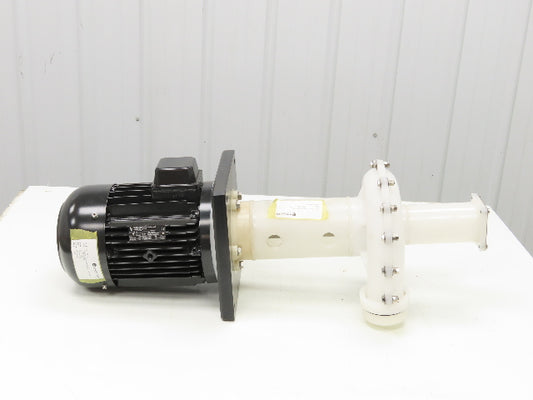 Daetwyler PVDF Acid Chemical Pump Centrifugal Suction 2.5x3" MPT 2.6kw 460V 3PH